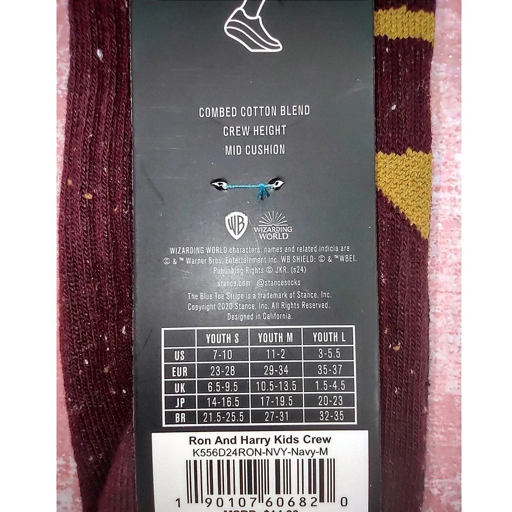 Harry Potter Stance Kids Crew Socks Multi Color Size M YOUTH‎